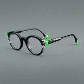 Giggs Vintage Round Acetate Glasses Frame Round Frames Southood Black Green